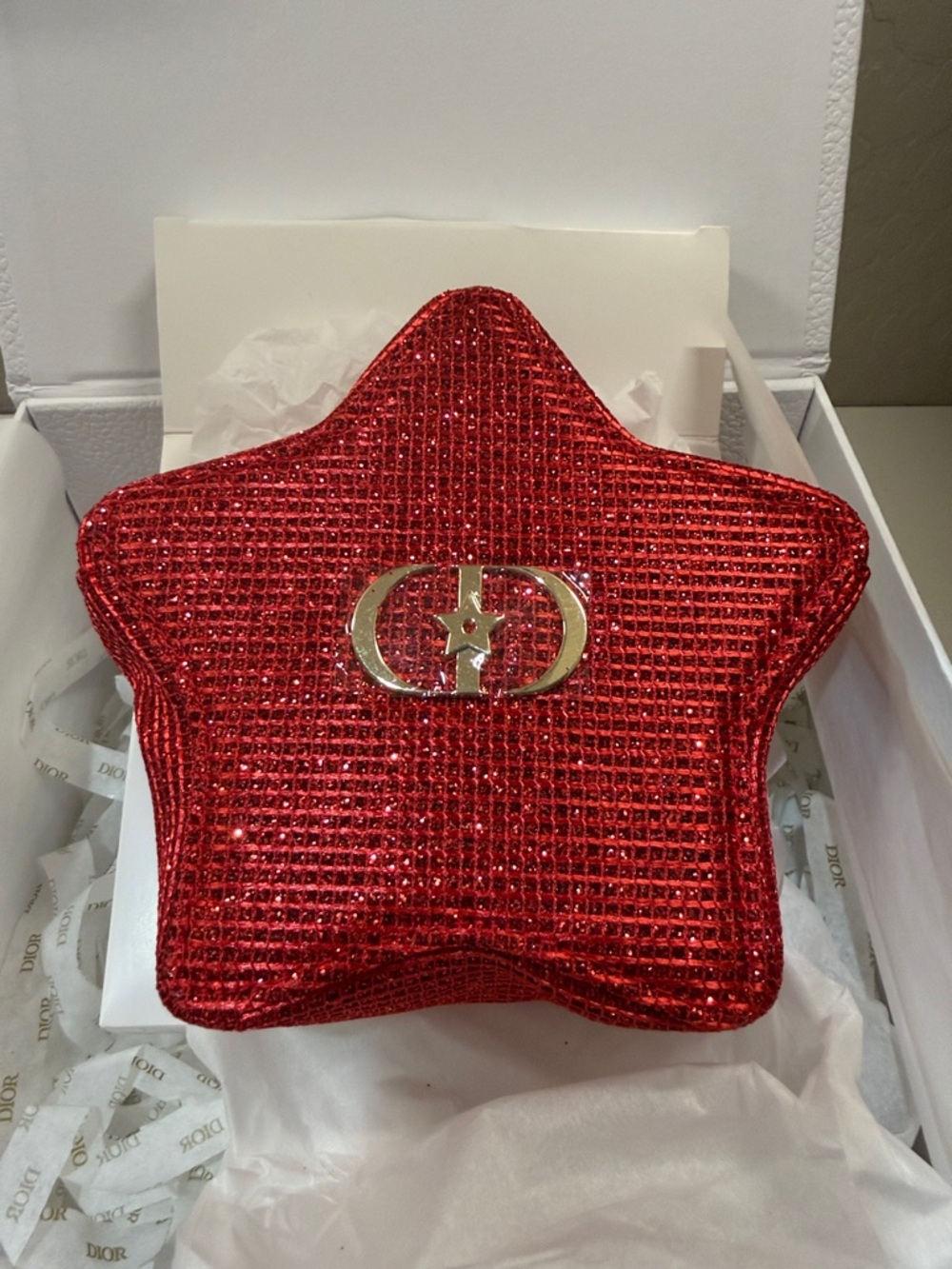 BNIB Lunar New Year 🧧 Christian Dior Red Star Cosmetic Pouch